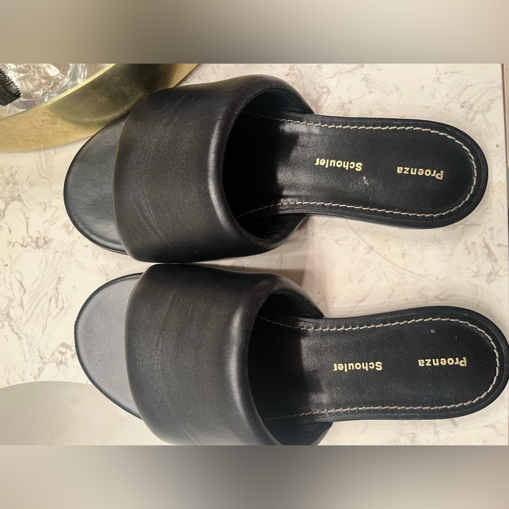 proenza schouler slip on leather slide sandals